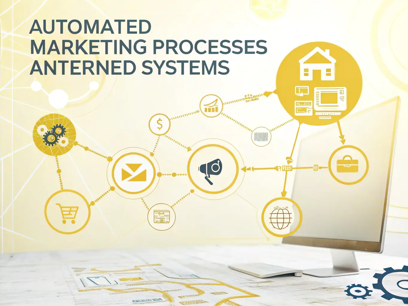 A graphic illustrating how AI-powered automation tools can streamline marketing workflows and improve campaign performance, representing automation tools.